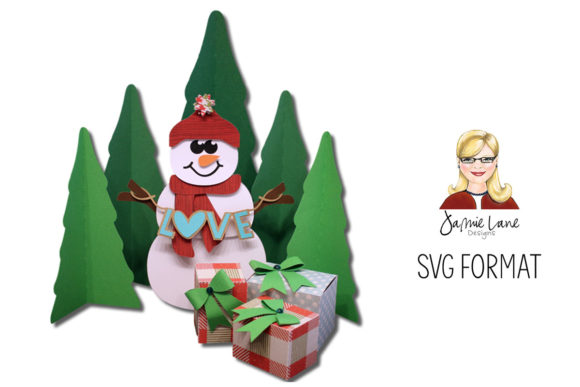 3D SVG Christmas Snowman with Accessories Review