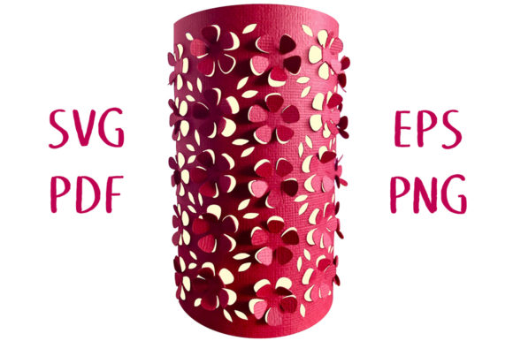 3D SVG Plum Blossom Lantern for Elegant Shapes