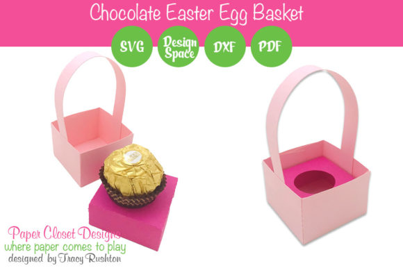 Chocolate Easter Egg Basket: A 3D SVG Shape for Brands