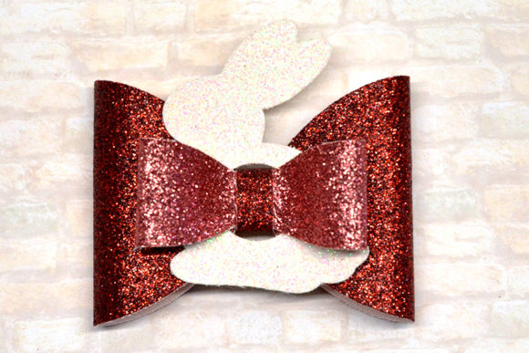 Easter Rabbit Bow Template: 3D SVG Shapes for Crafts