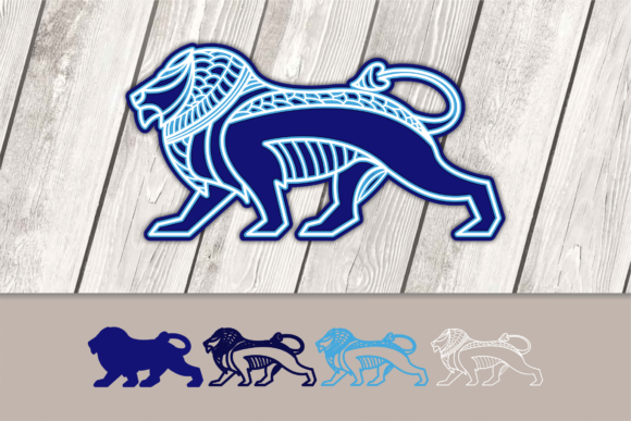 Lion Multilayer: 3D SVG Shapes for Bold Branding