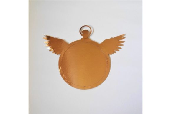 Pocket Watch with Wings Card: 3D SVG Shapes for Branding