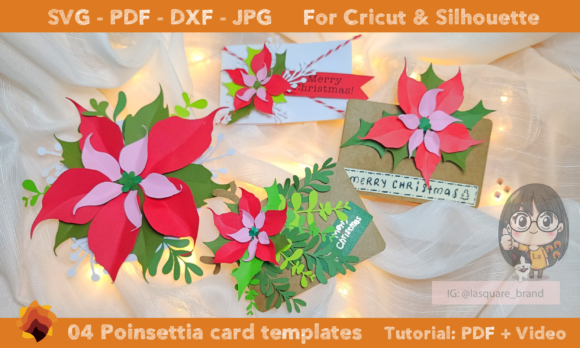 Review: 3D SVG Poinsettia Cards for Christmas Web Design