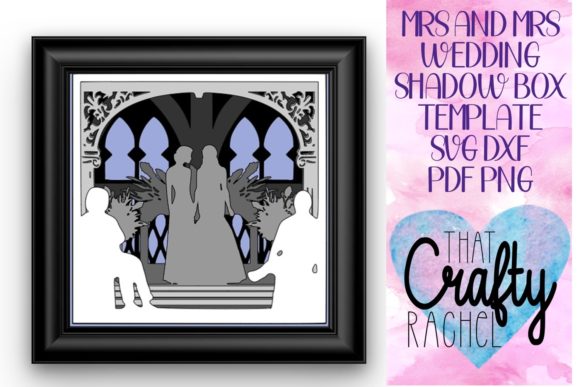 Review: Mrs and Mrs Wedding Shadow Box Template for Crafters