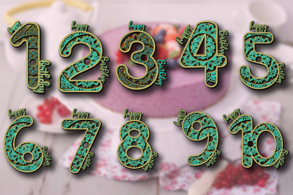 Reviewing 3D SVG Shapes: 1st to 10th Birthday Cake Topper Mandala